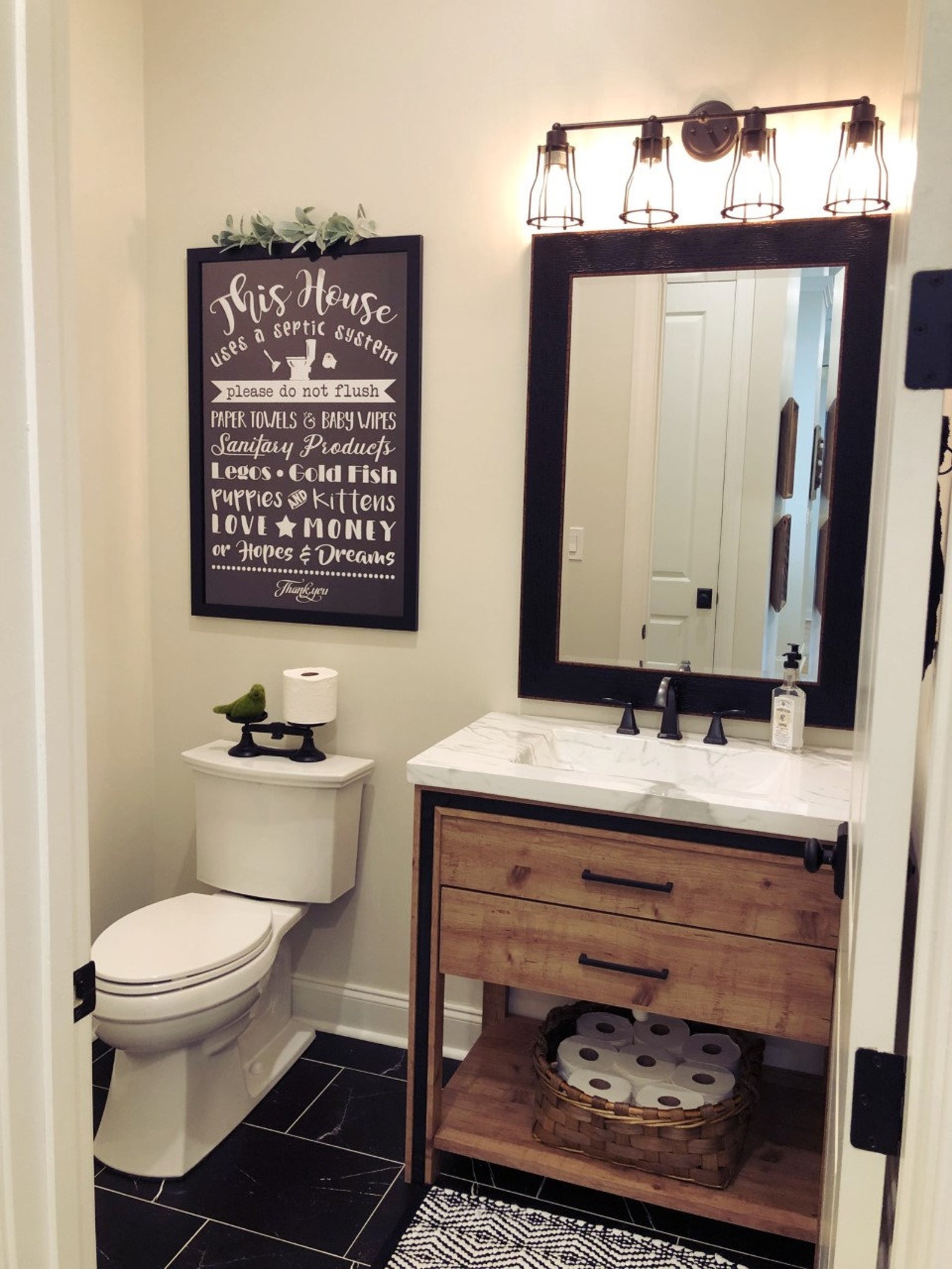Septic System Bathroom Sign. Septic Bathroom Sign. Septic Etsy