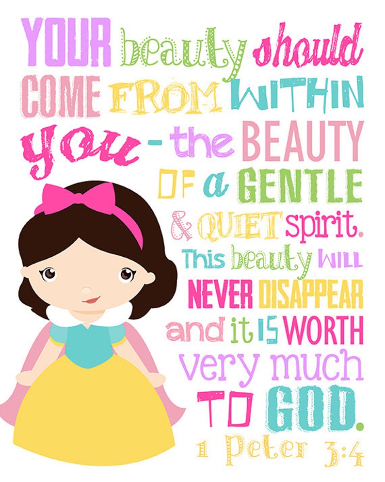 Princess Bible Verses. Proverbs 31:25-26. Princess Wall Art. - Etsy