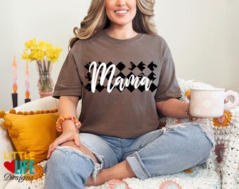 Checkered Mama Shirt, Mothers Day Gift, Mama T-Shirt, Mothers Day Gift, Momma Shirt, Mom Shirt, Mom tee shirt, Gift for Mom, Mom Gift, Wife