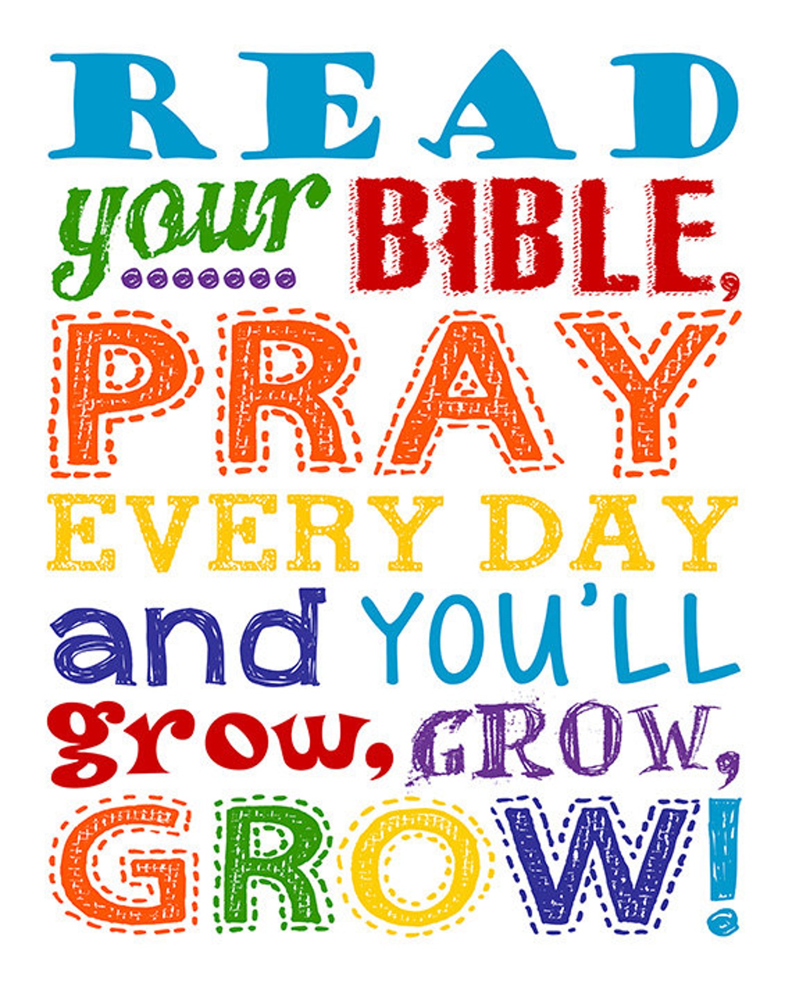 Read Your Bible Childrens Decor Christian Decor Christian Etsy