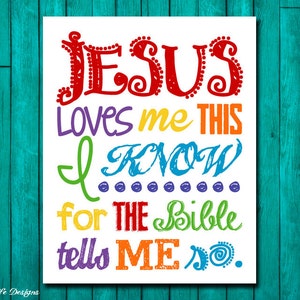 Jesus Loves Me Wall Art. Childrens Decor. Jesus Loves Me This I Know. Christian Decor. Christian Wall Art. Christian Nursery.Scripture Art.