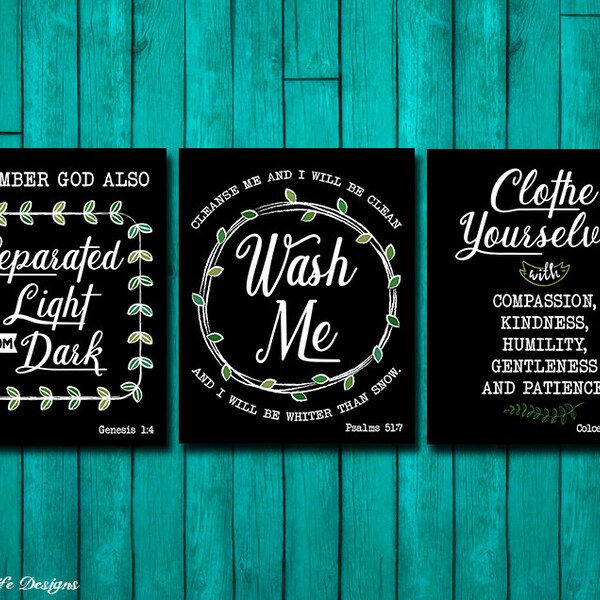 Laundry Room Bible Signs - Etsy