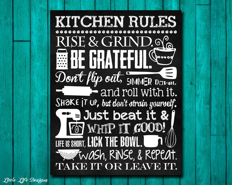 Kitchen Decor. Kitchen Utensil Art. Kitchen Wall Art. Funny | Etsy