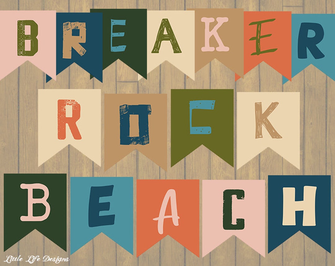 Breaker Rock Beach VBS Banner. Vacation Bible School Banner. VBS