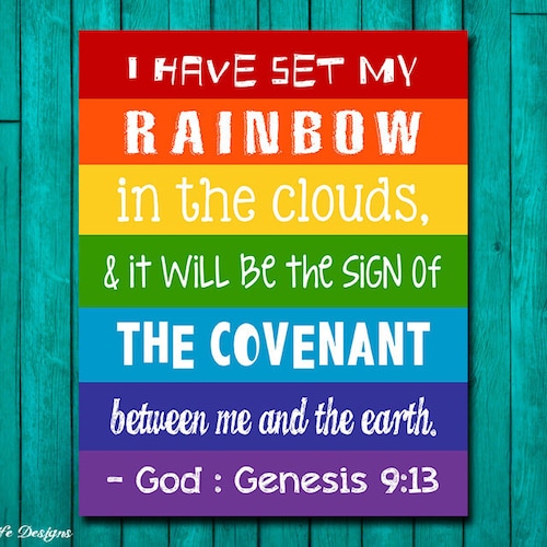 Genesis 913. God's Rainbow. God's Promise. Christian Etsy