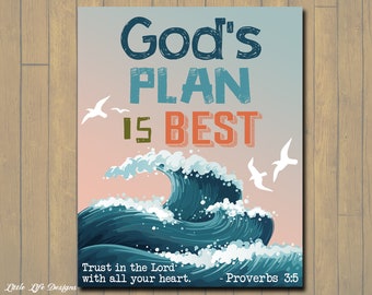 VBS 2024 Decor. Breaker Rock Beach Theme Vbs Sign. VBS Idea. Proverbs 3:5 verse. Vacation Bible School Beach Decor. Trust in the Lord Sign