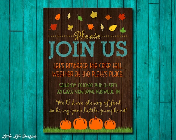 Fall Birthday Invitations 3