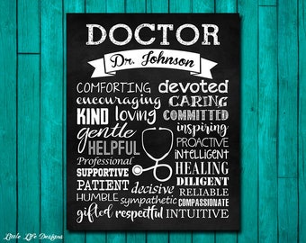 Doctor Gift. Doctor Appreciation. Gift for Doctor. Gift for Pediatrician. Doctor's Office Decor. Doctor Decor. Personalized Doctor Gift.