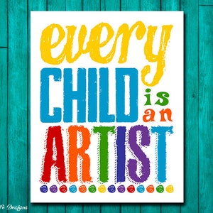 Every Child Is An Artist Sign. Kids Artwork Display. Art Gallery Wall. Playroom Wall Decor. Kids Decor. Playroom Wall Art. Playroom Sign.