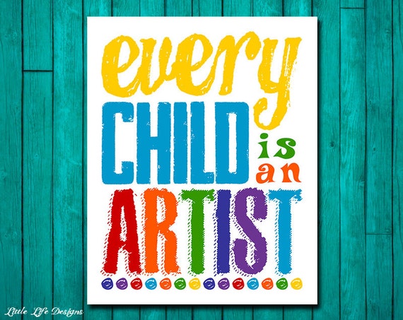 Every Child is an Artist Sign. Kids Artwork Display. Art Gallery Wall.  Playroom Wall Decor. Kids Decor. Playroom Wall Art. Playroom Sign. - Etsy