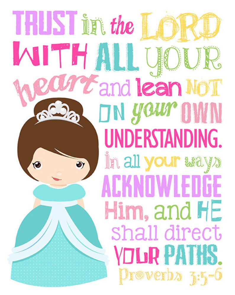 Princess Bible Verses. Proverbs 31:25-26. Princess Wall Art. - Etsy