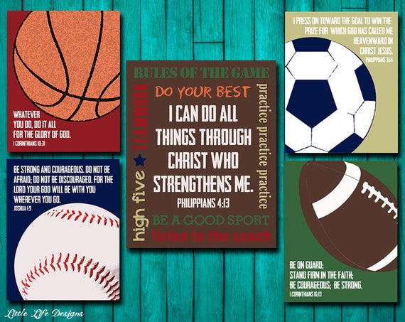 Sports Decor Sports Nursery Boy Room Decor Football Etsy