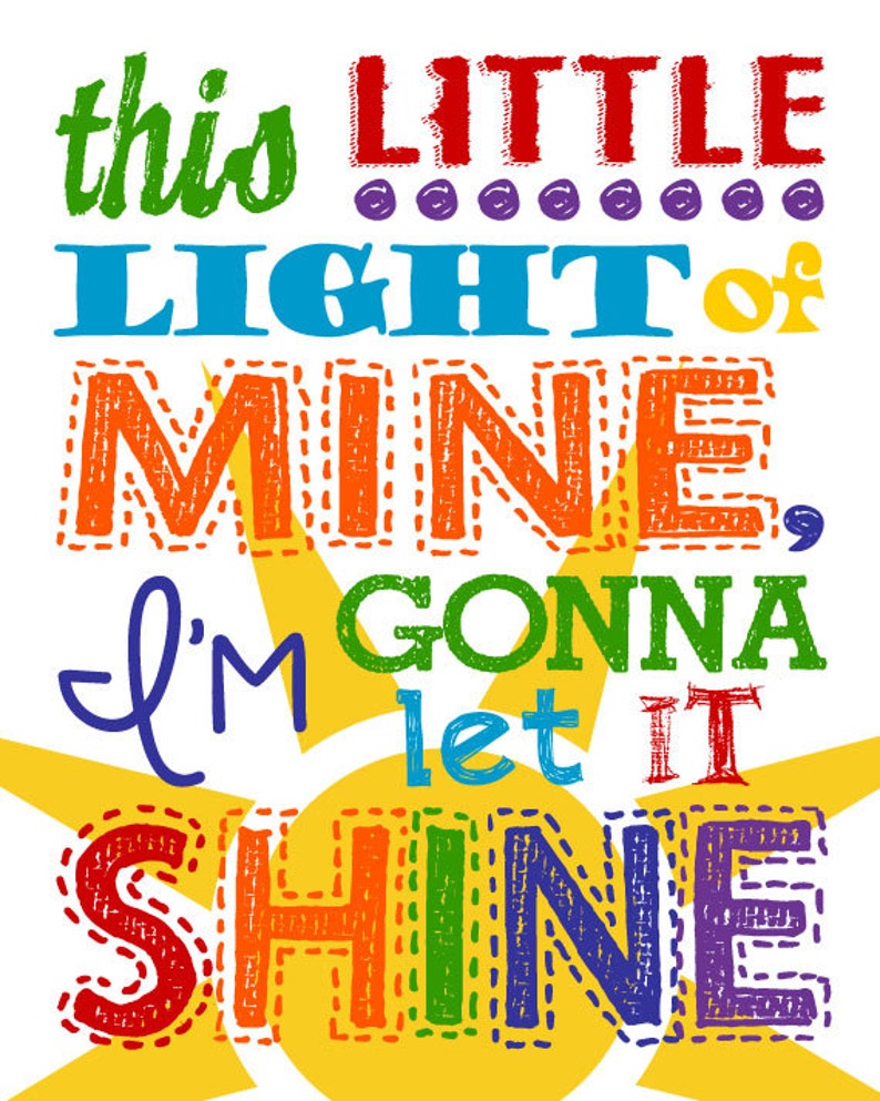 This Little Light of Mine I'm Gonna Let It Shine. Nursery Etsy