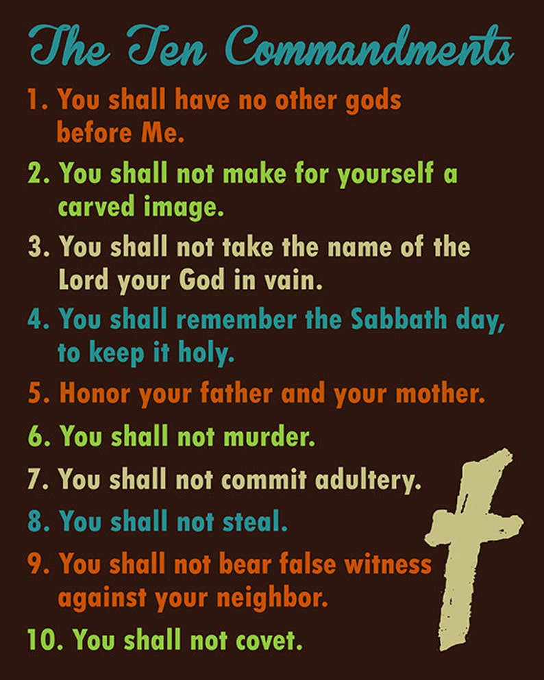 Ten Commandments Wall Art. Christian Wall Decor. Scripture. Etsy Australia