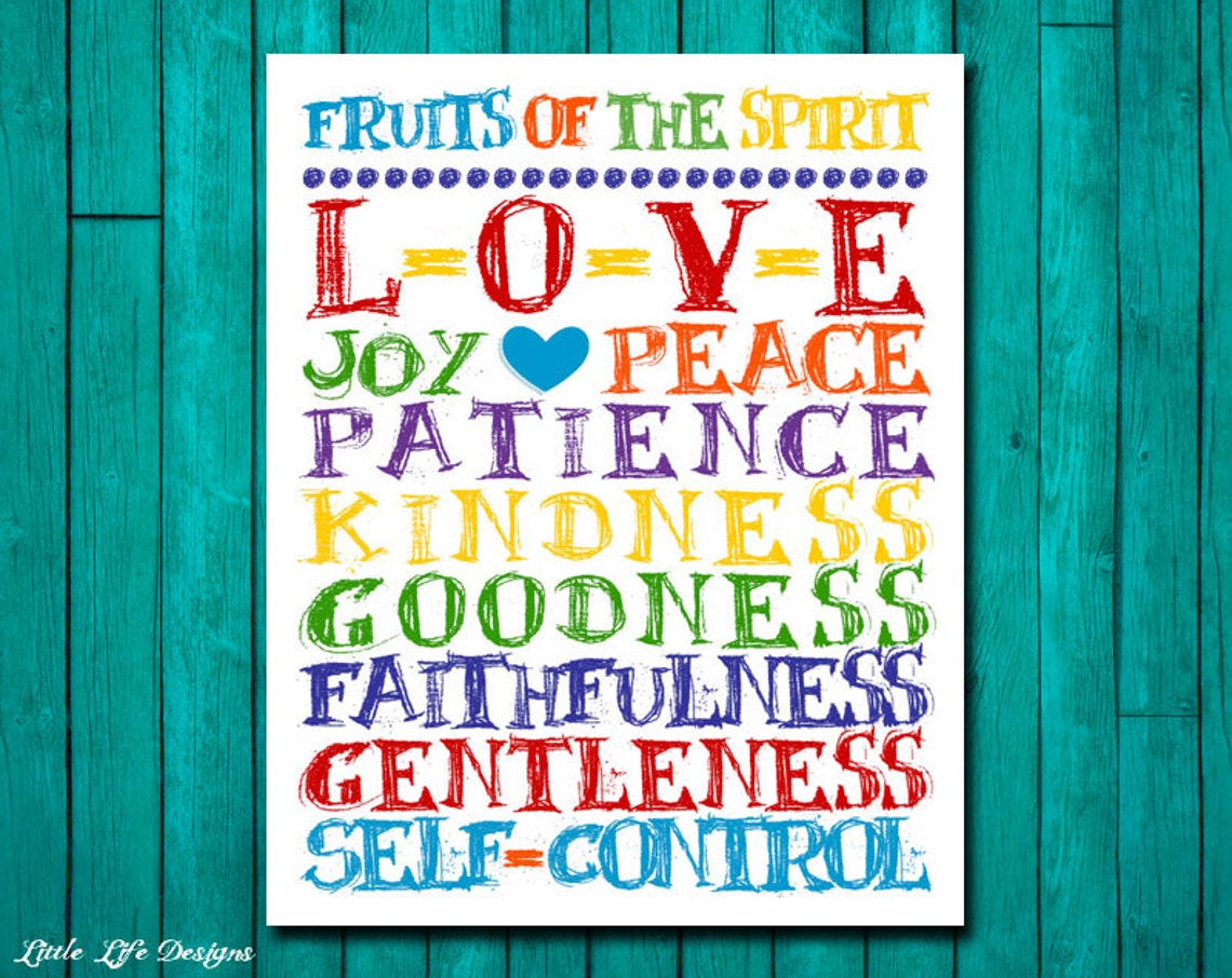 Fruit of the Spirit Wall Art. Christian Wall Art. Scripture. Etsy