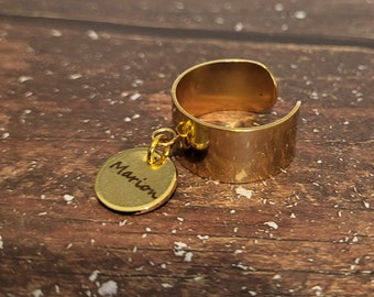 Bague personnalisable pampille prénom - Cadeau fait main pour ma fille