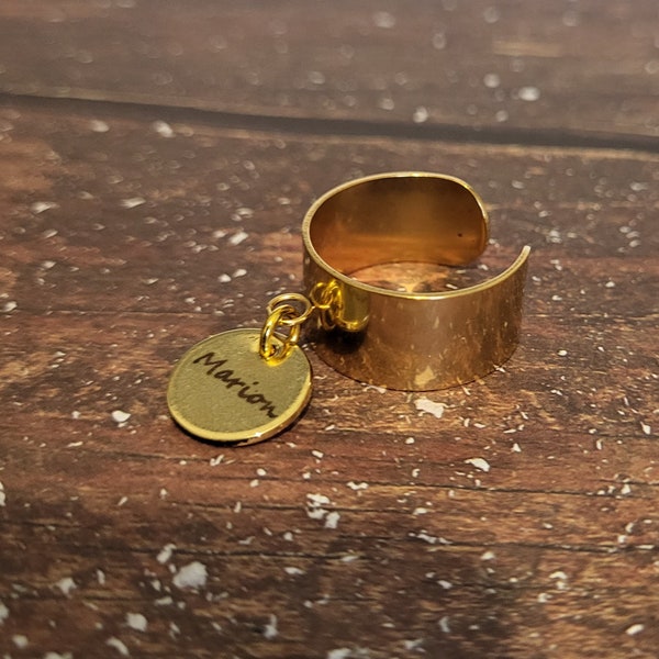 Bague personnalisable pampille prénom - Cadeau fait main pour ma fille