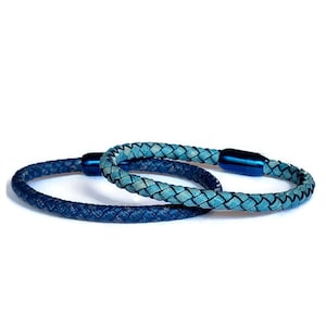 Braided leather bracelet, men women handmade jewelry, gift idea for wedding anniversary under 30 dollars