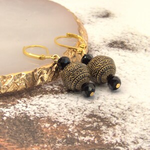 Ethnic beaded pendant earrings, handmade jewelry under 20 dollars, women earrings, gift idea for mom
