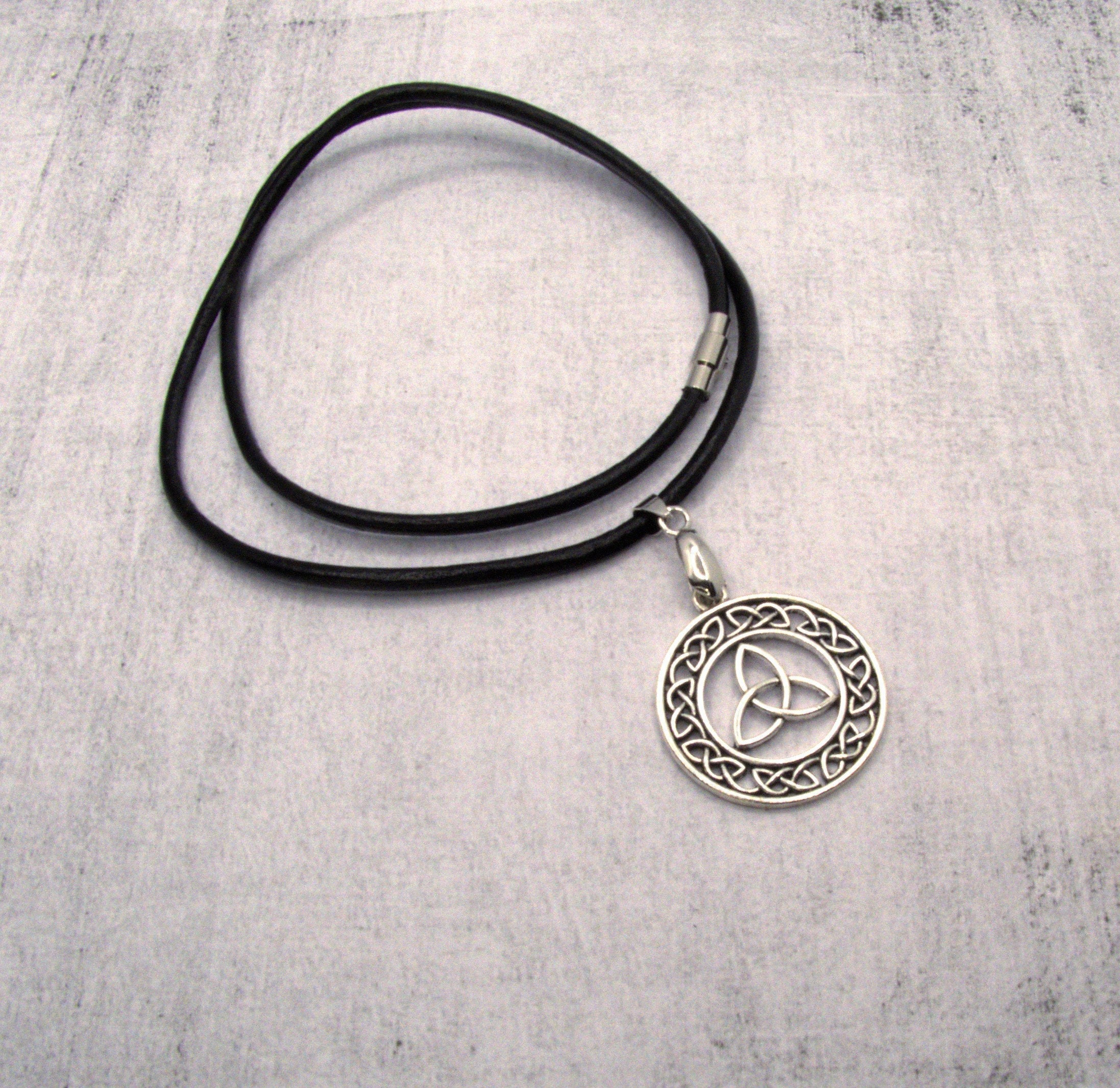 Triquetra necklace, mens gift idea for Valentines day, celtic jewelry gender neutral