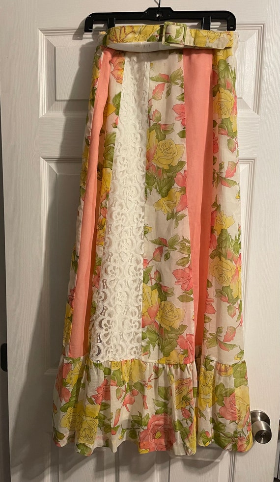 Vintage Floral Maxi Skirt