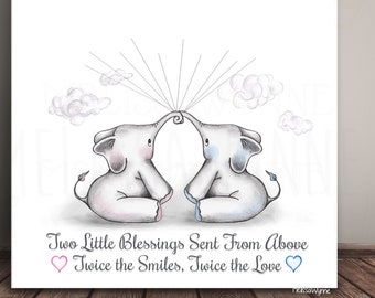 Twin Elephants - Etsy