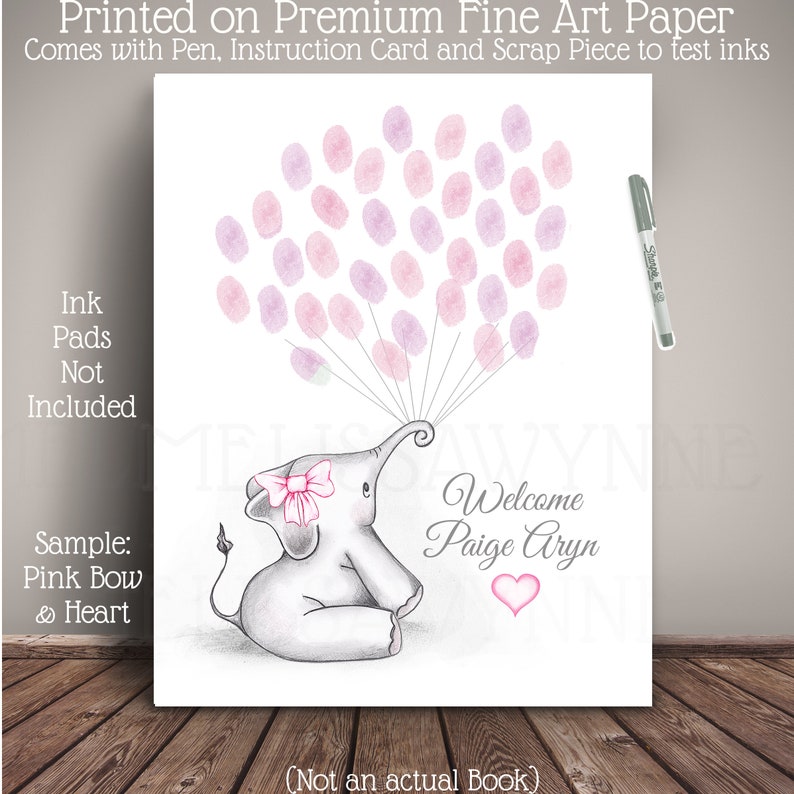 Elephant Baby Shower Guest Book Elephant Guest Book Elephant Etsy