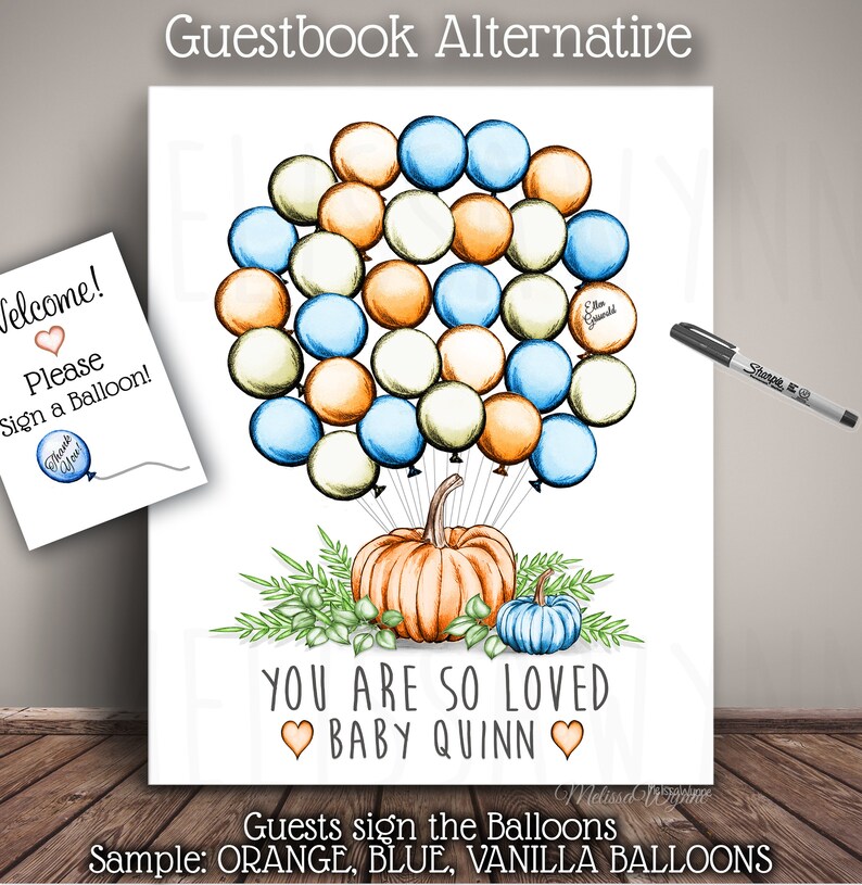 Printable Little Pumpkin Baby Shower Guest Book Book Etsy