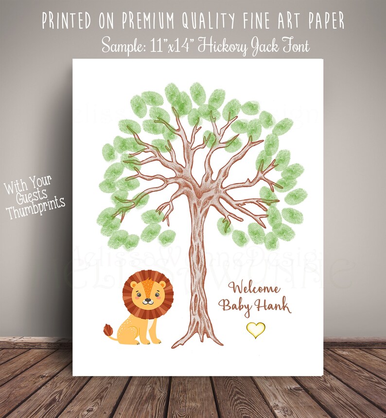 thumbprint baby shower guest book