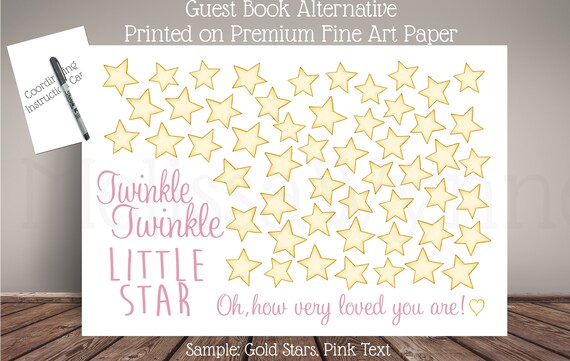 twinkle twinkle little star guest book