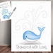 Whale Guest Book THUMBPRINT DROPLETS Guest Sign in Guest Book - Etsy