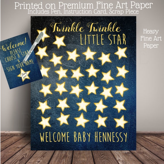 twinkle twinkle little star guest book
