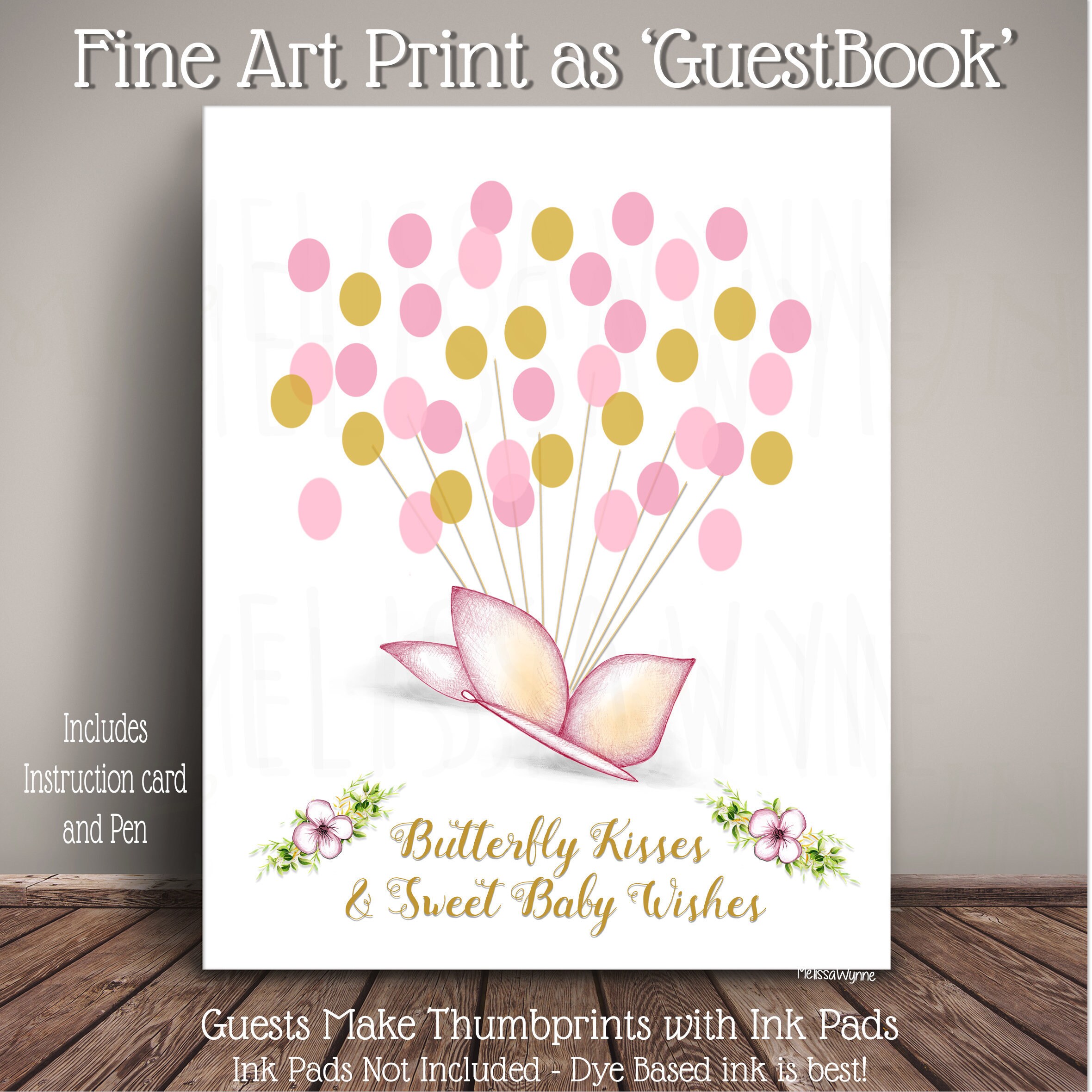 Butterfly Guest Book Alternative Bridal Shower Baby Shower Etsy