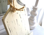 Shabby Chic Wooden Kitchen iPad Stand in Distressed Creamy White