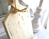 Shabby Chic cocina madera iPad Stand en dificultades blanco cremoso