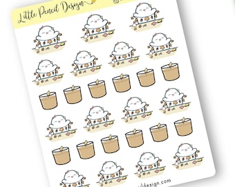 Fall Craft Flump Planner Stickers | Cute Hand Drawn Character Sticker, Functional Stickers, Craft Stickers, Stay At Home Stickers, Self Care