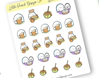 Fall Baking Flump Planner Stickers | Happy Planner, Hobonichi | Fall Kitchen | Hand Drawn Sticker | Functional Stickers | Food Stickers