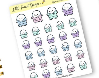 Nurse Flump Planner Stickers | Character Planner Stickers | Gloss Matte Functional Stickers | Hand Drawn Nurse Stickers | Medical Stickers