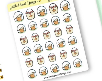 Flump Pumpkin Spice Planner Stickers | PSL Planner Stickers | Fall Stickers | Happy Planner, Hobonichi Filofax, Pumpkin Spice Latte Stickers