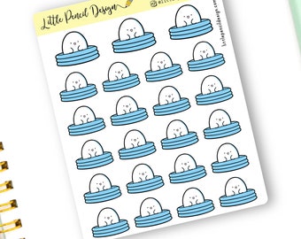 Paddling Pool Flump Planner Stickers | Happy Planner, Hobonichi, Relaxing Flump | Hand Drawn Sticker | Summer Stickers | Functional Stickers