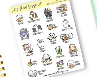 Flump Fall Bucket List Planner Stickers | Autumn Bucket Planner Stickers | Fall Stickers | Happy Planner | Hobonichi Filofax, TN's, Foxy Fix