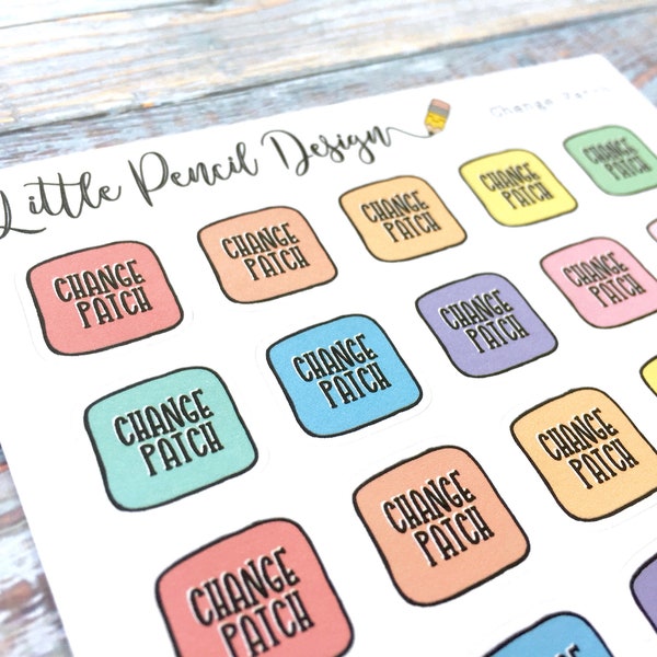 Spoonie Change Patch Sticker | Pain Tracker | Happy Planner, , Kikki K, Plum Planner, Filofax | Medication Reminder Stickers