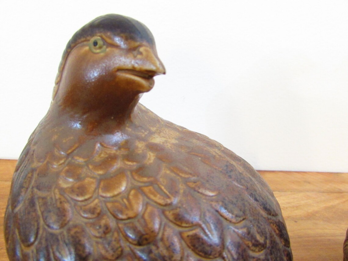 Vintage Quail Figurines Bird Decor Quail Art Ceramic Bird Etsy