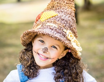Scarecrow Costume - Wizard of Oz - Newborn Scarecrow Hat - Baby Scarecrow - Toddler Scarecrow Hat - Halloween Costume - Sibling Costume