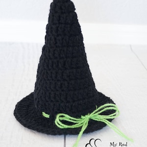 Scarecrow Crochet Pattern Witch Hat Crochet Pattern Scarecrow Hat First Halloween Witch Hat Halloween Costume Digital Download image 2