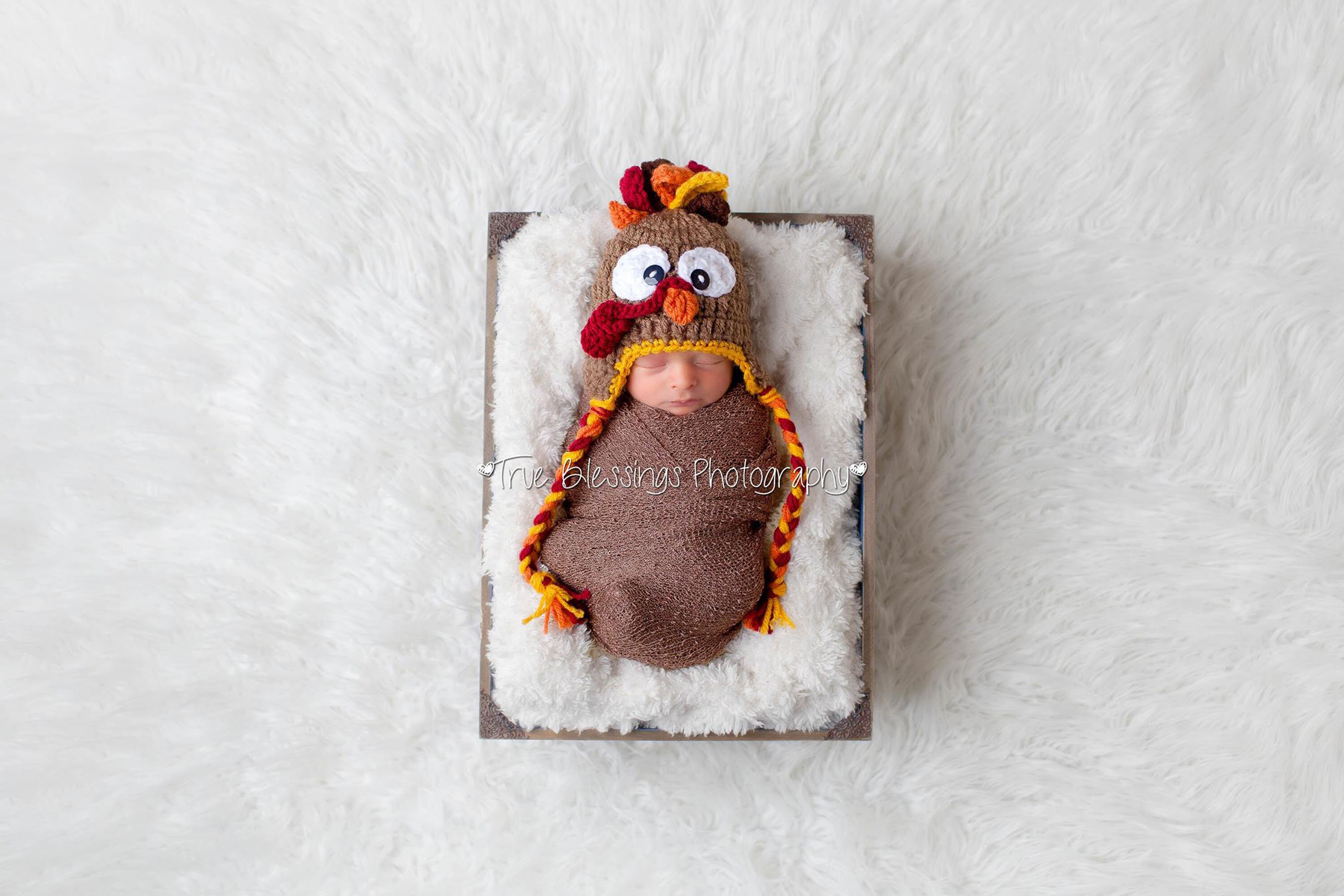 Newborn Turkey Hat - Baby's First Thanksgiving - Infant Turkey Ha…