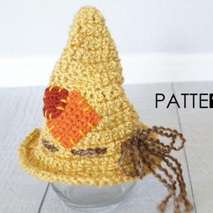 Scarecrow Crochet Pattern Witch Hat Crochet Pattern Scarecrow Hat First Halloween Witch Hat Halloween Costume Digital Download image 1