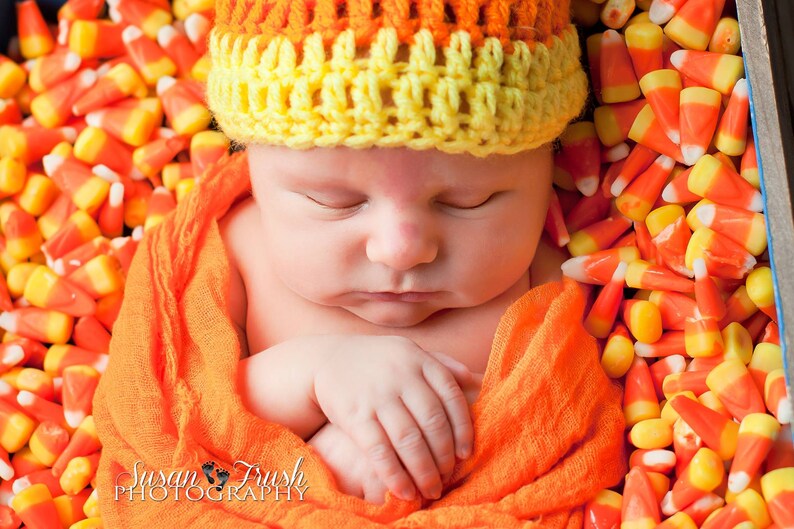 Boy Candy Corn Hat Baby Candy Corn Hat Newborn Candy Corn | Etsy