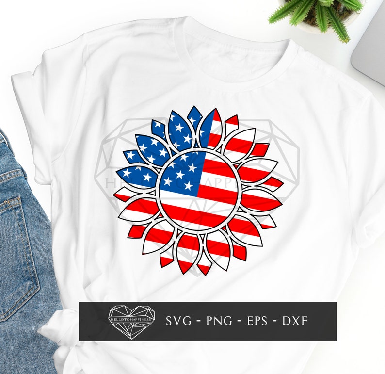 Download USA American Flag July 4th Independence Day in Sunflower ...