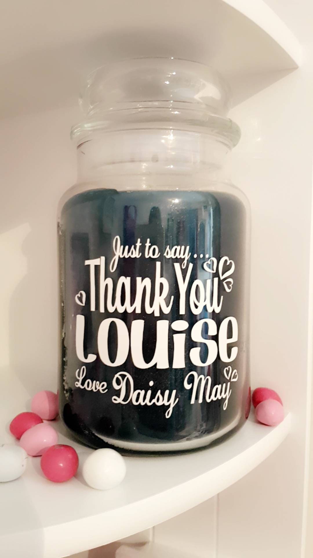 Personalised Sticker Label for Candle Jar Thank You Gift Just Etsy